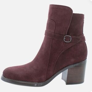 NWOT Sam Edelman Maroon Ankle Booties with Buckle Detail-Size 6